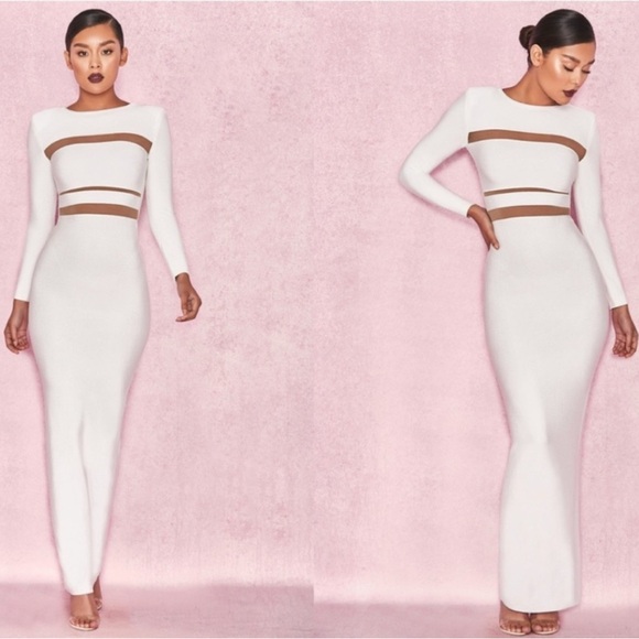 Dresses & Skirts - House of CB White Maxi Bandage dress